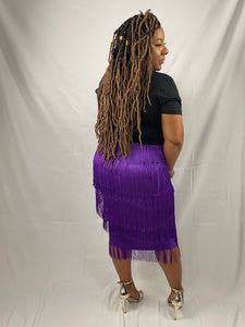 Purple Rain Fringe Skirt